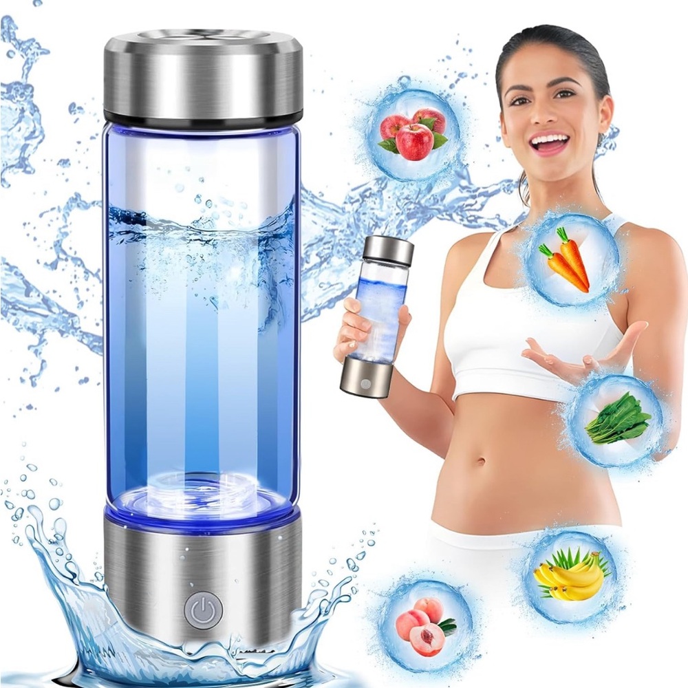 NIB Hydrogen Water Bottle Generator Electrolysis Machine Portable Office Sports